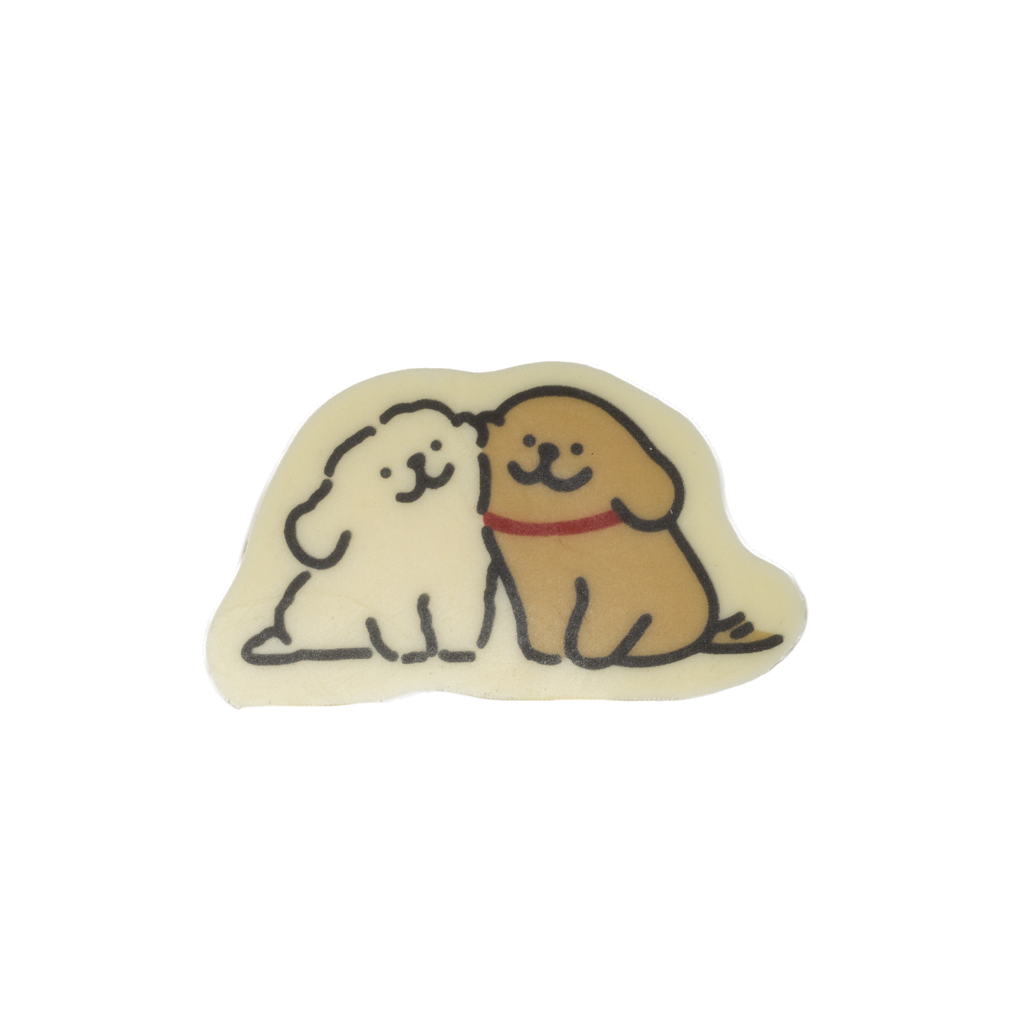 Line Puppy Couple Chocolate Plaque