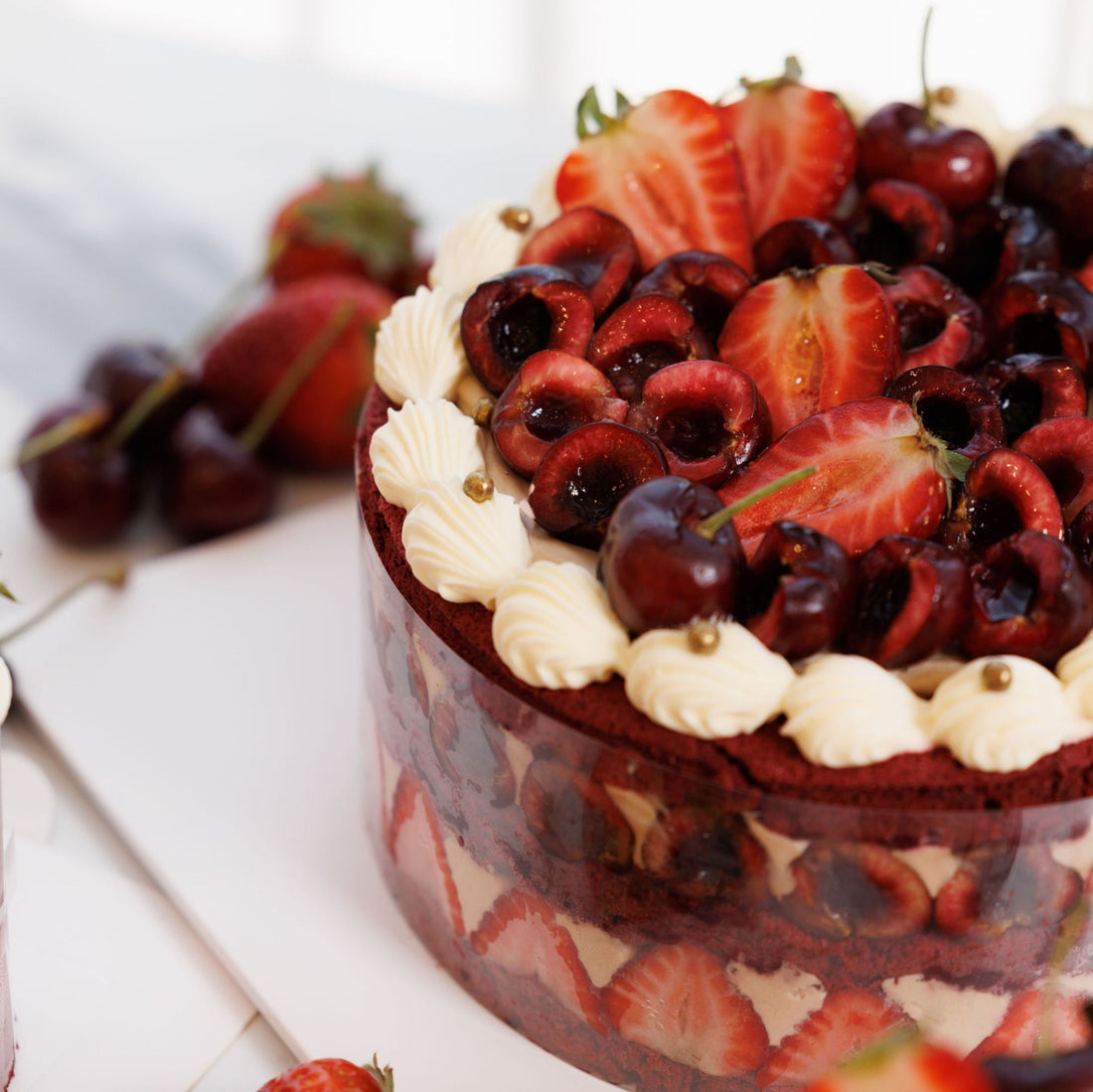 Here is our brand new look for this year’s Fresh Cherry Gianduja Red Velvet Shortcake🍫