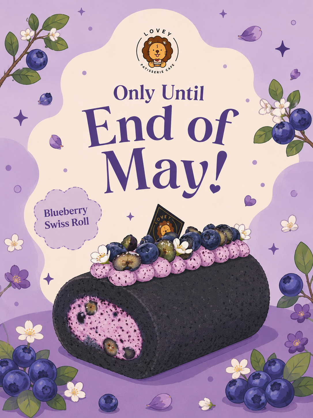🫐 Blueberry Swiss Roll season is almost over 💜