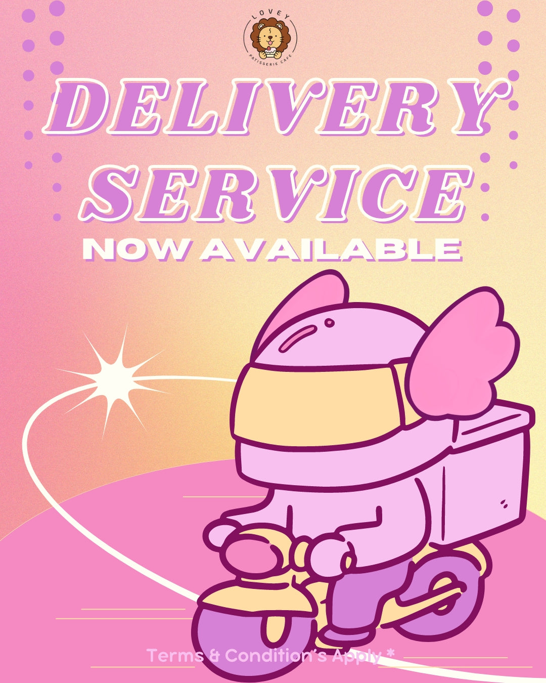 Exciting News! 🚚🍰 Lovey's Delivery Service Now Available!