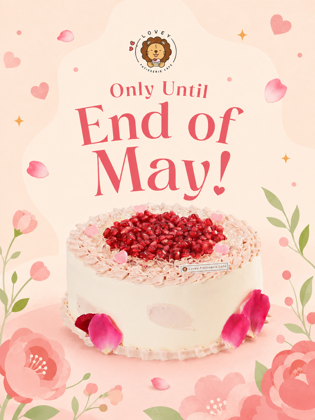 🌹 Fresh Rose Pomegranate Shortcake 🌹