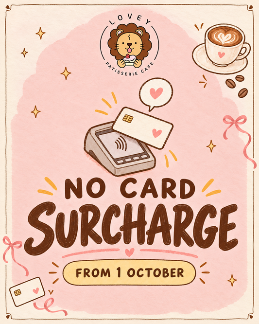 No Card Surcharge at Lovey from 1 October 2026