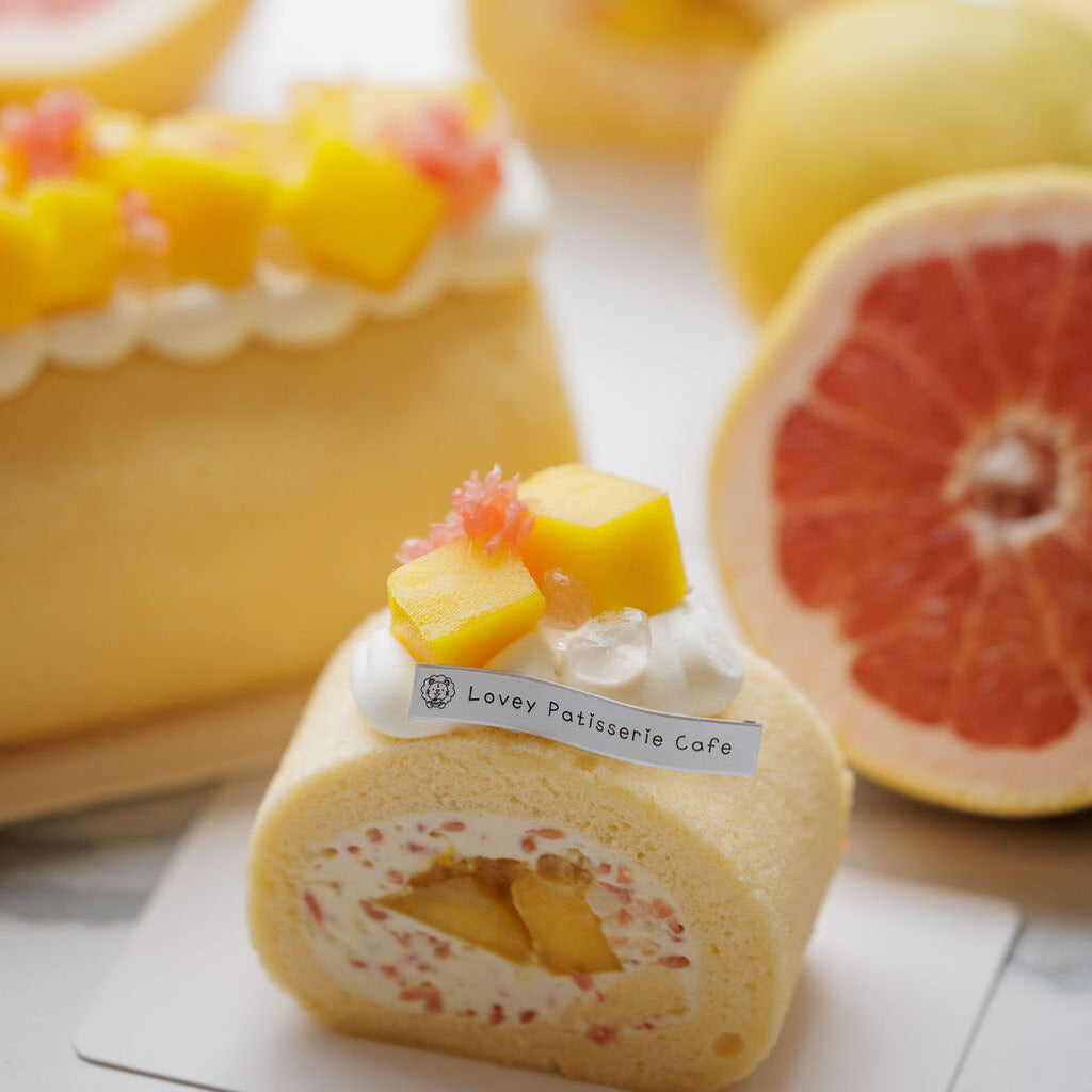 Fresh Mango Grapefruit Swiss Roll