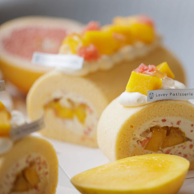 Fresh Mango Grapefruit Swiss Roll