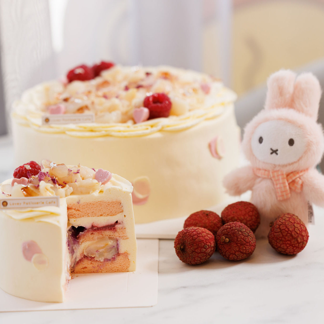 Rose Lychee Shortcake