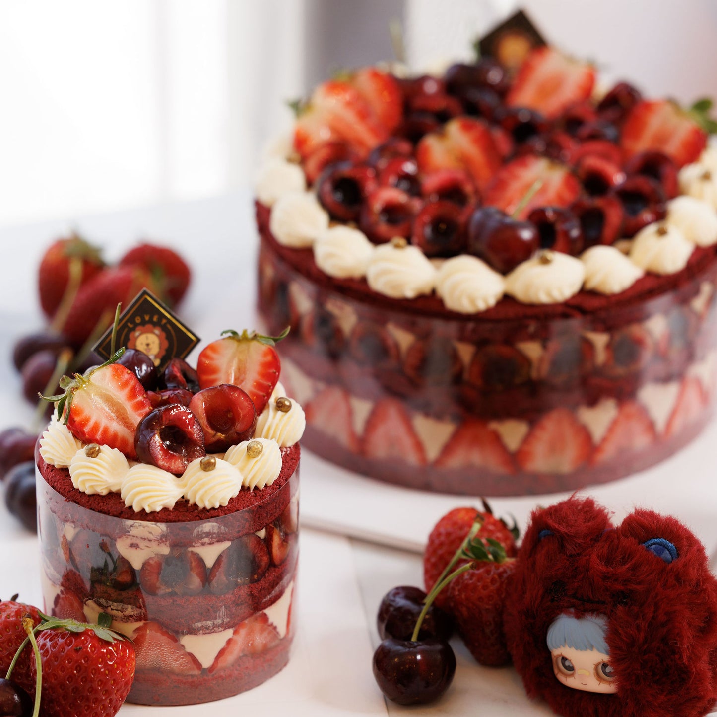 Fresh Cherry Gianduja Red Velvet Shortcake