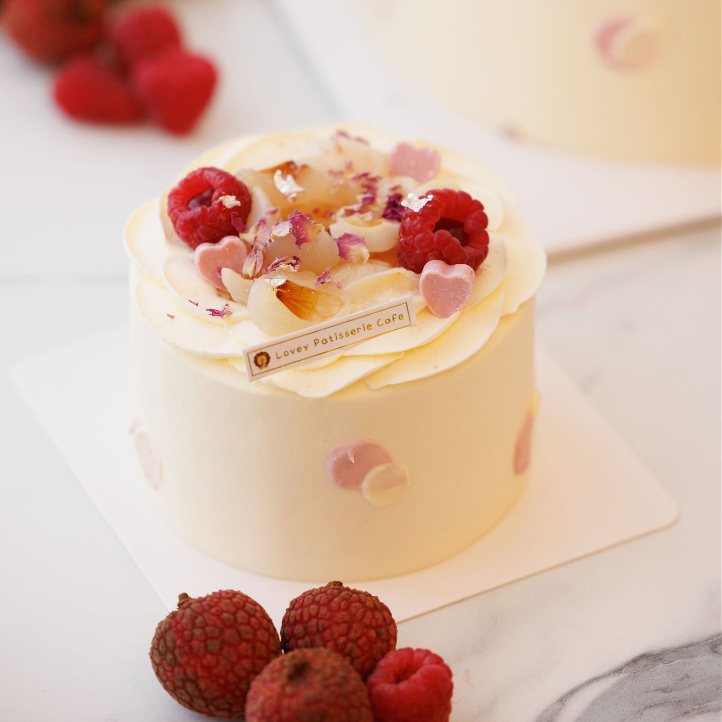 Rose Lychee Shortcake
