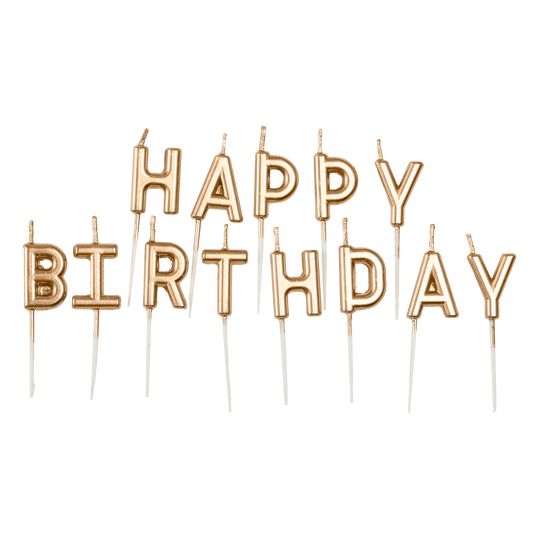"Happy Birthday" Letters Candle