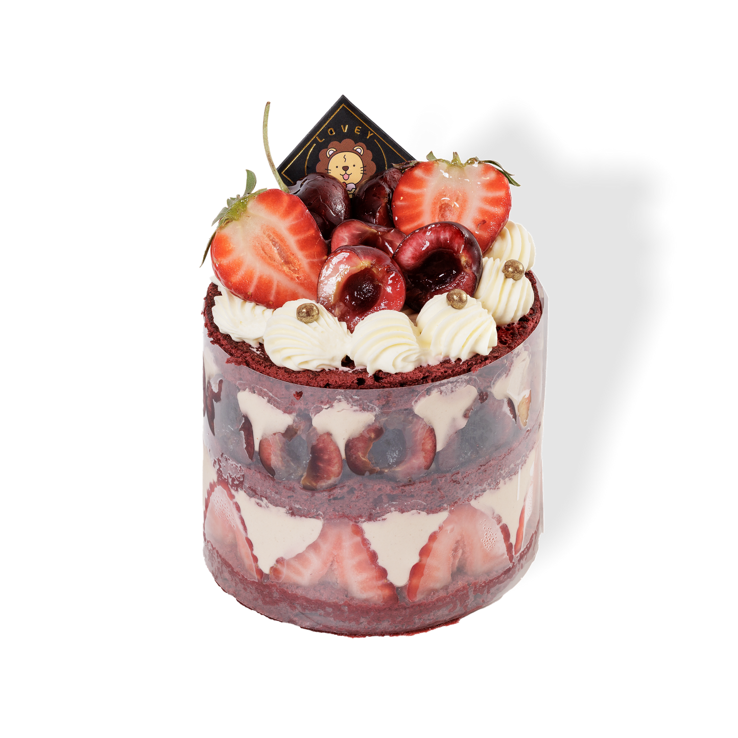 Fresh Cherry Gianduja Red Velvet Shortcake