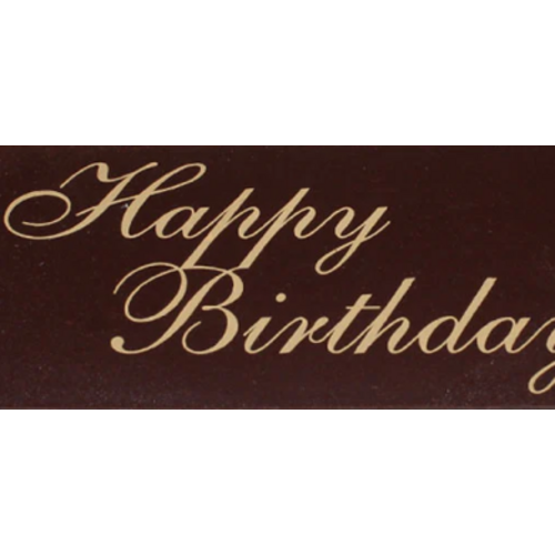 ‘Happy Birthday’ Chocolate Plaque