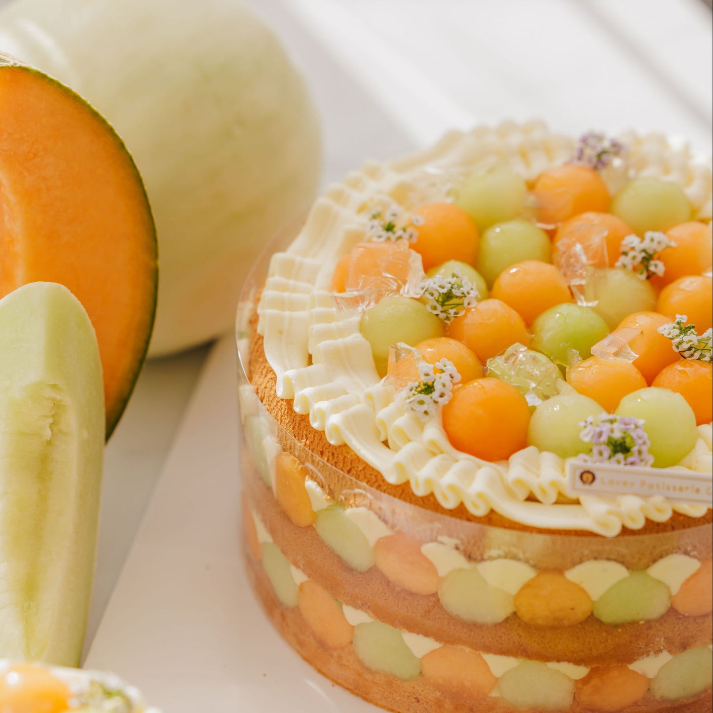 Fresh Double Melon Jasmine Shortcake