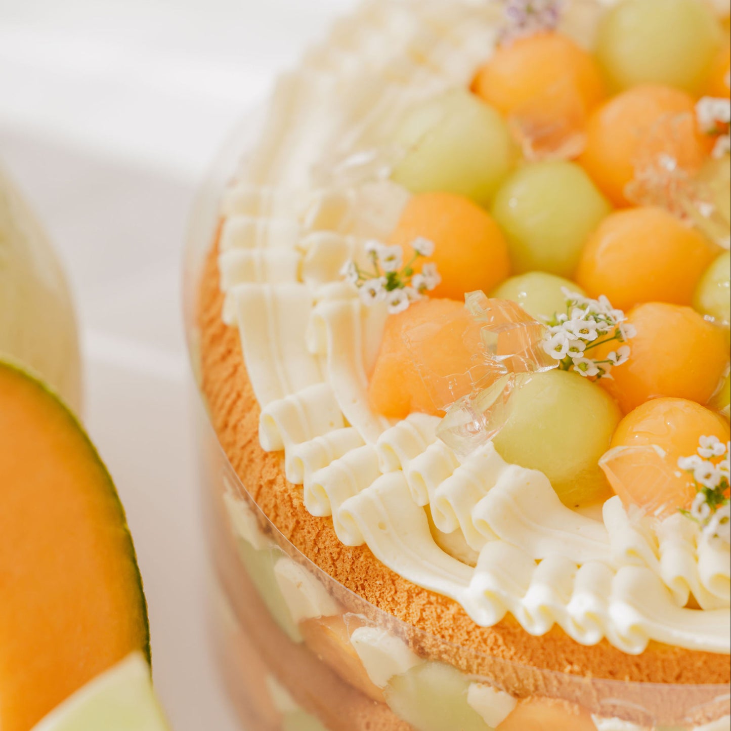 Fresh Double Melon Jasmine Shortcake