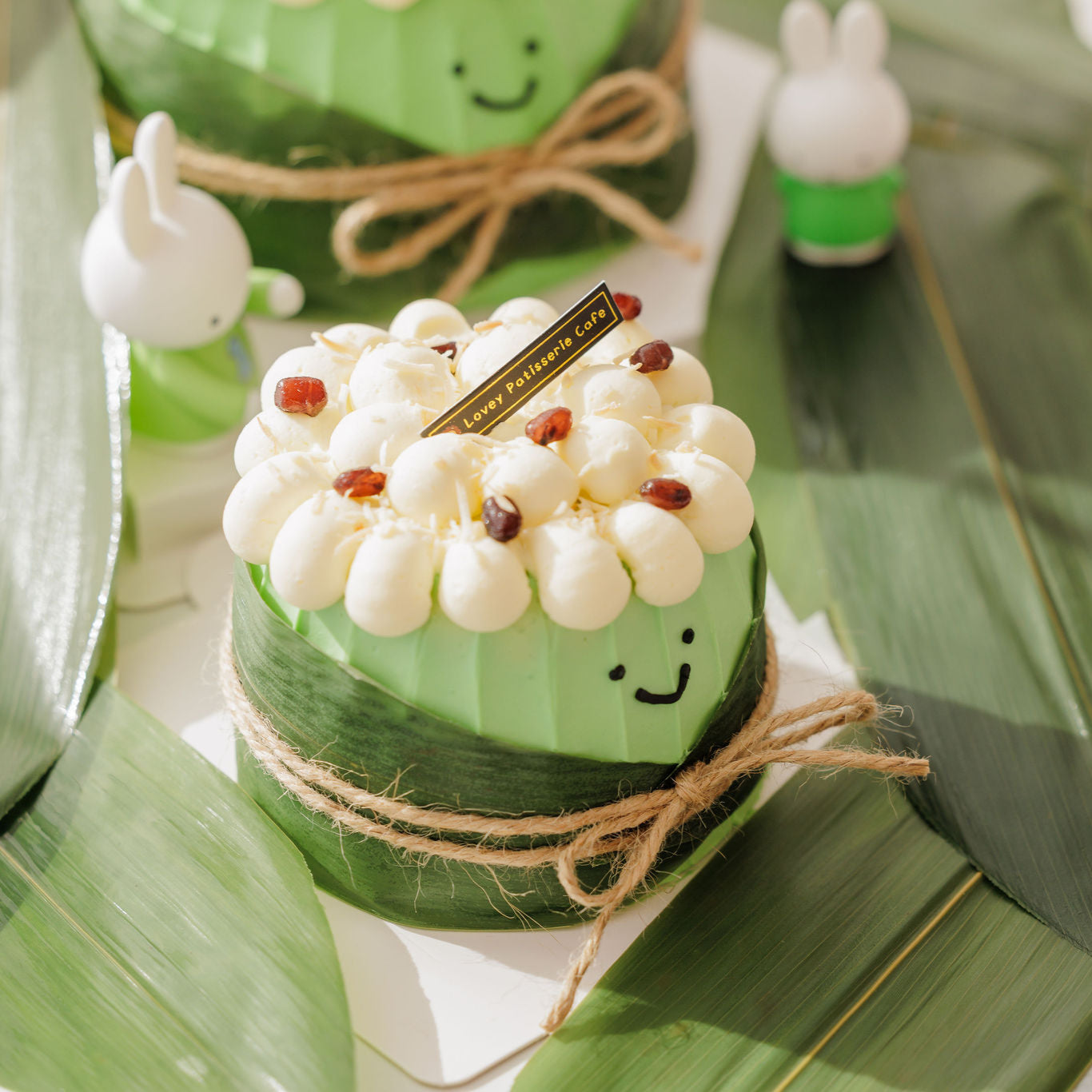 Pandan Red Bean Amuseable Shortcake