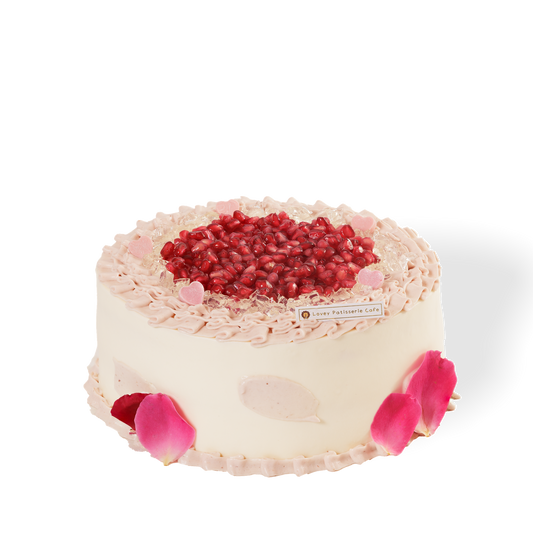 Fresh Rose Pomegranate Shortcake