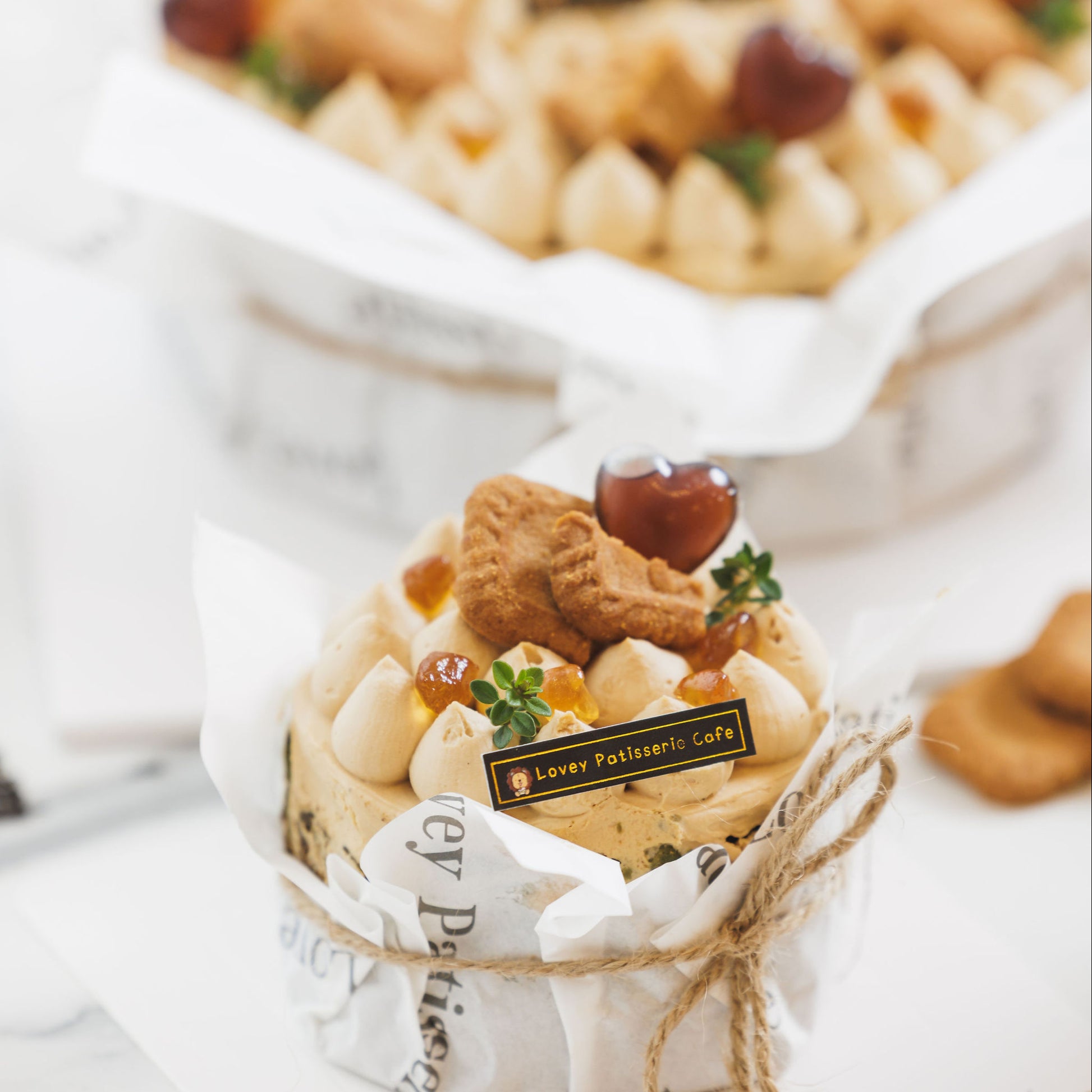 Gluten-free Earl Grey and Matcha Basque Cheesecake with a smooth, creamy finish and balanced tea flavours.