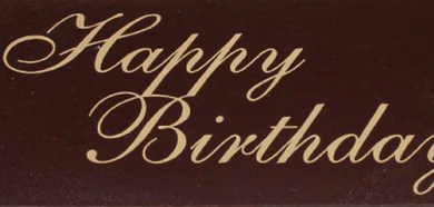 ‘Happy Birthday’ Chocolate Plaque