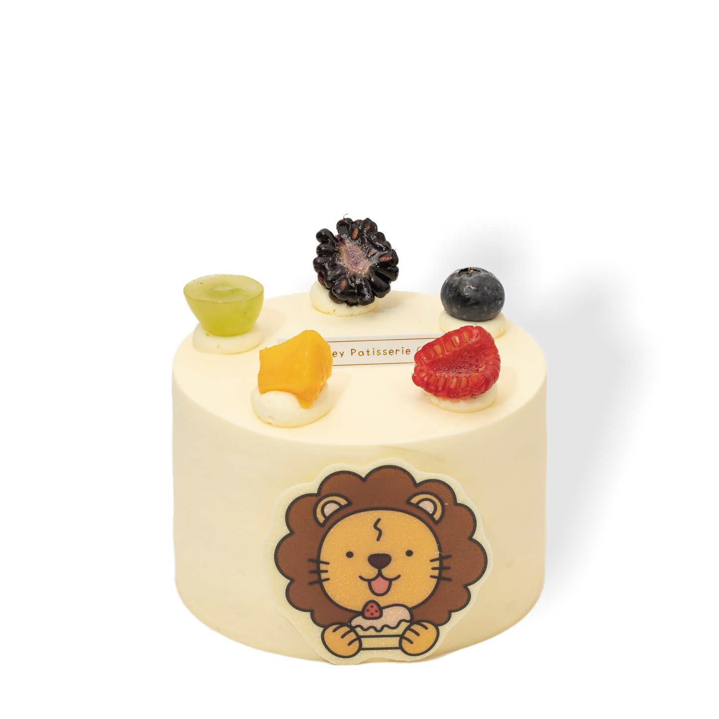 Side view of Lovey Classic Chiffon Cream Cake highlighting soft chiffon layers and creamy texture.