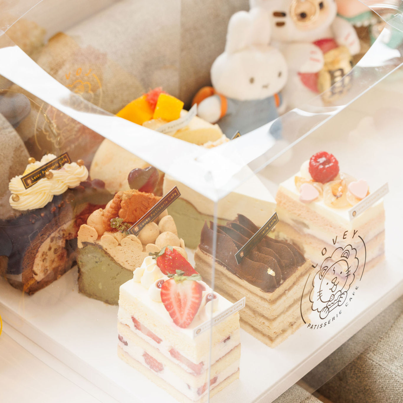 Chocolate and tiramisu style cake slices from Lovey’s Slice Family Box, handmade and perfect for sharing.