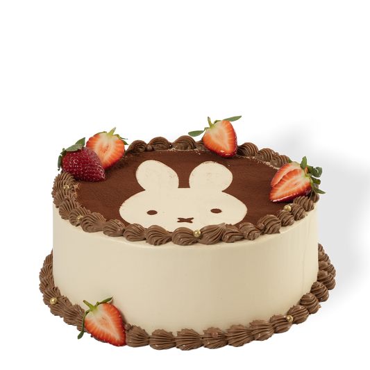 Miffy Tiramisu Shortcake with light sponge and rich tiramisu cream layers.
